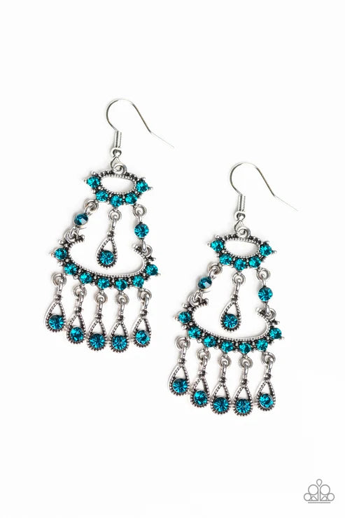 Paparazzi ♥ Chandelier Shimmer - Blue ♥ Earrings