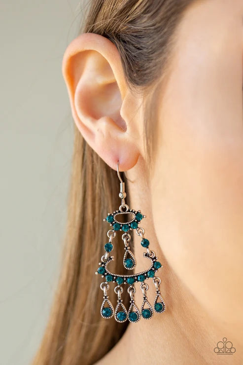 Paparazzi ♥ Chandelier Shimmer - Blue ♥ Earrings
