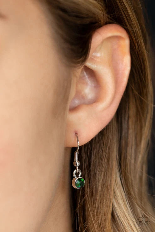 Paparazzi ♥ Big Ticket Twinkle - Green ♥ Necklace
