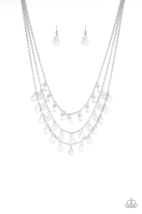 Paparazzi ♥ Melting Ice Caps - White ♥ Necklace