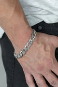 Paparazzi ♥ On The Ropes - Silver ♥ Mens Bracelet