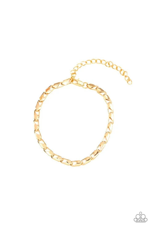 Paparazzi ♥ K.O. - Gold ♥ Mens Bracelet
