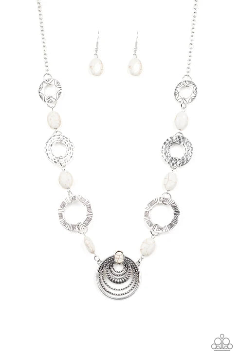 Paparazzi ♥ Zen Trend - White ♥ Necklace