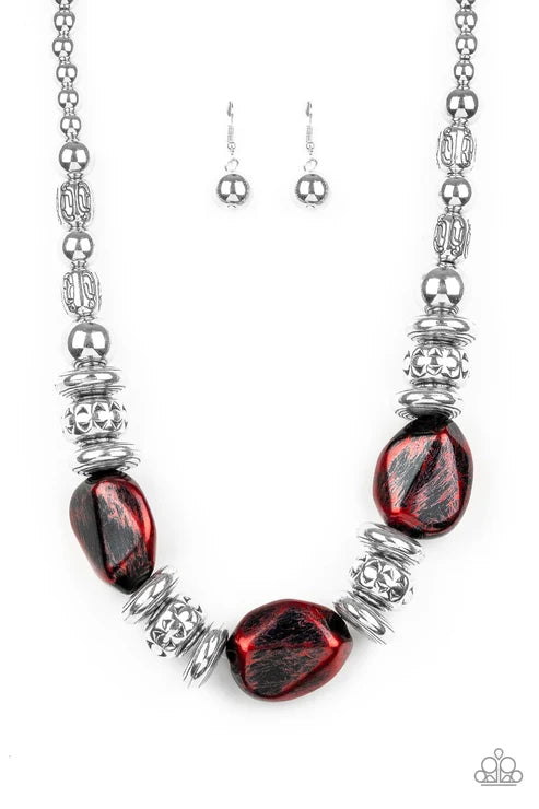 Paparazzi ♥ Colorfully Confident - Red ♥ Necklace