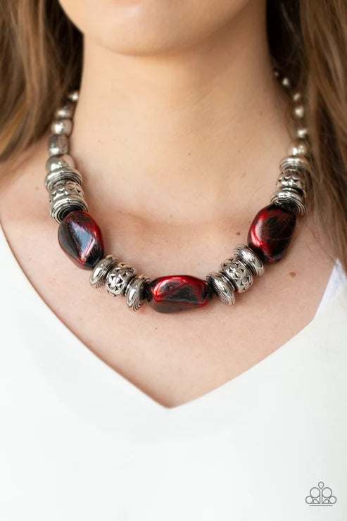 Paparazzi ♥ Colorfully Confident - Red ♥ Necklace