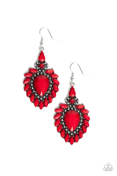 Paparazzi ♥ The LIONESS Den - Red ♥ Earrings