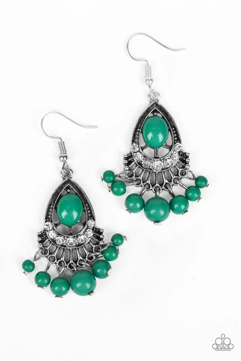 Paparazzi ♥ Floating On HEIR - Green ♥ Earrings