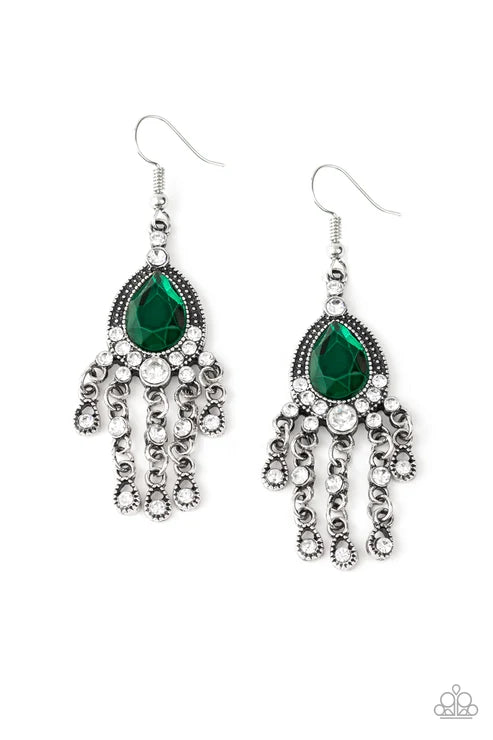 Paparazzi ♥ Bling Bliss - Green ♥ Earrings
