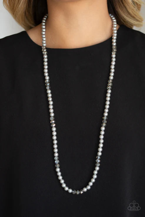Paparazzi ♥ Girls Have More FUNDS - Silver ♥ Necklace