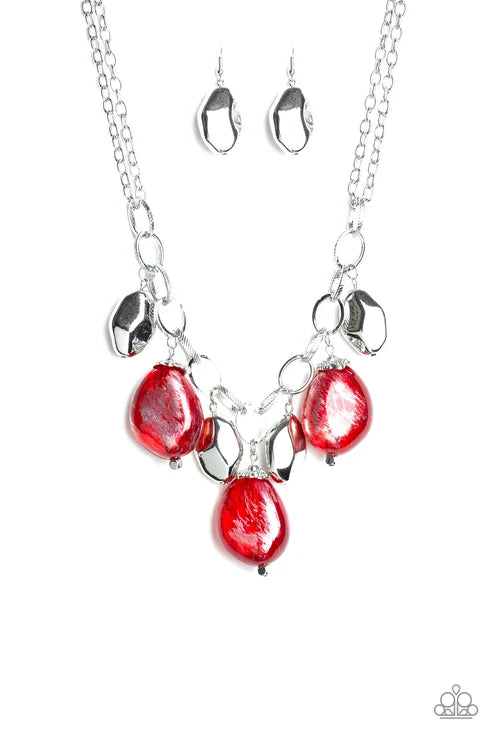 Paparazzi ♥ Looking Glass Glamorous - Red ♥ Necklace