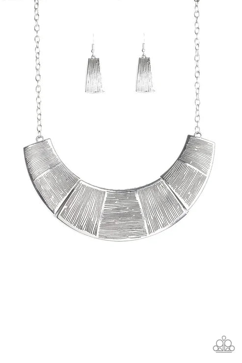 Paparazzi ♥ More Roar - Silver ♥ Necklace