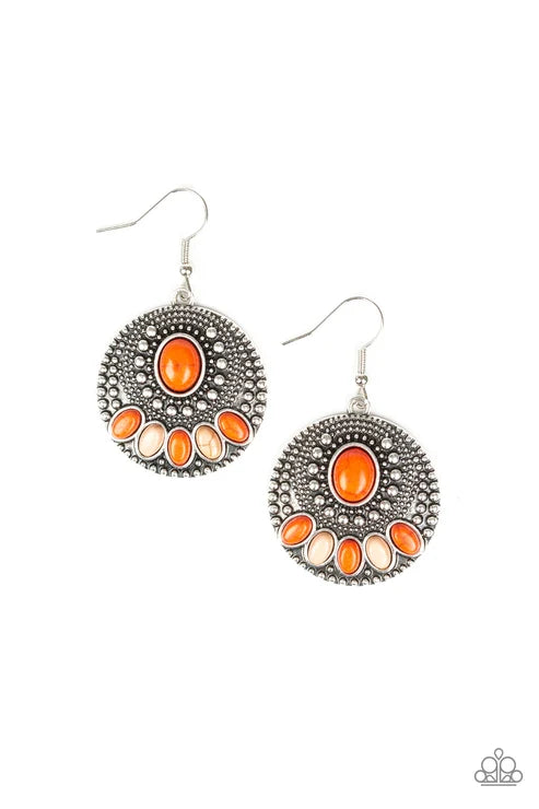 Paparazzi ♥ Sandstone Paradise - Orange ♥ Earrings