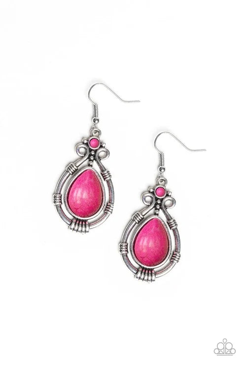 Paparazzi ♥ Canyon Scene - Pink ♥ Earrings