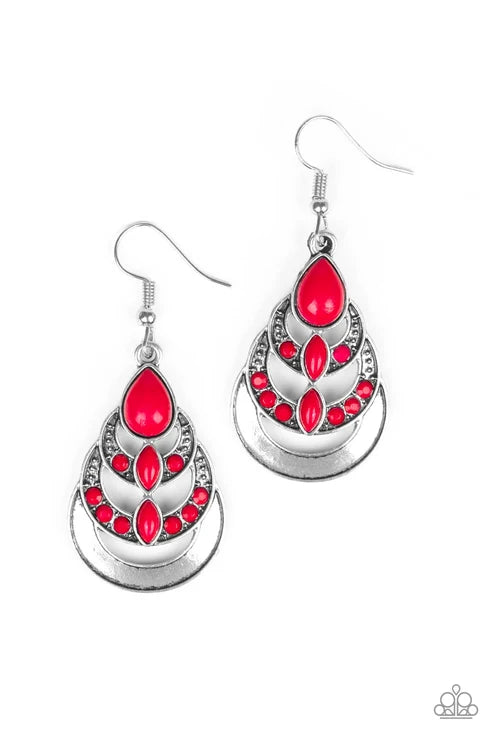 Paparazzi ♥ Boho Brilliance - Pink ♥ Earrings