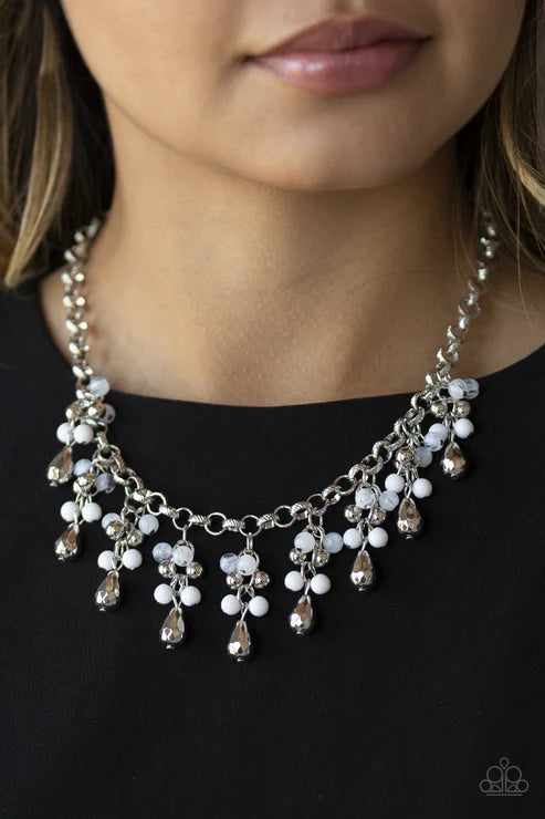 Paparazzi ♥ Travelling Trendsetter - White ♥ Necklace