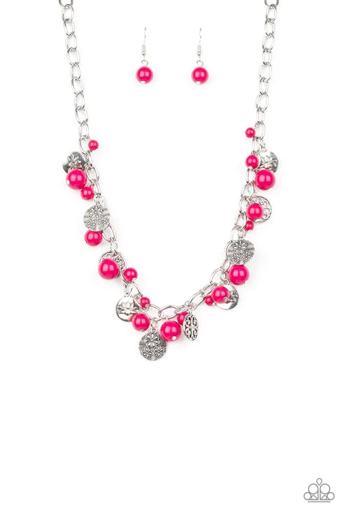 Paparazzi ♥ Guru Garden - Pink ♥ Necklace
