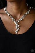 Paparazzi ♥ Vintage Heartthrob - White ♥ Necklace