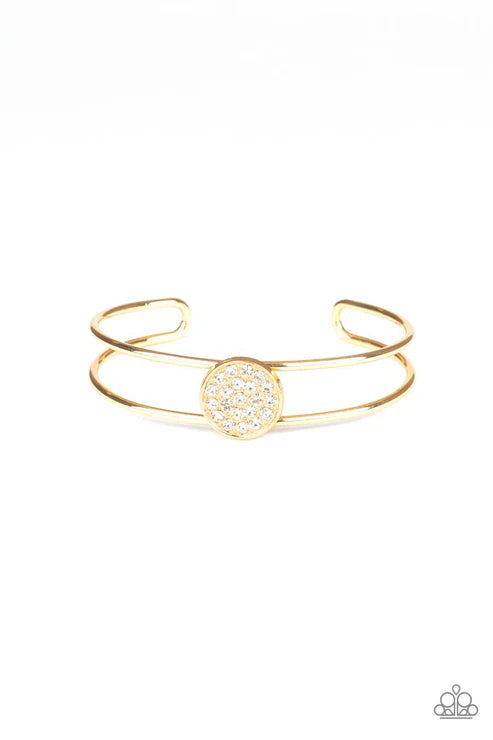 Paparazzi ♥ Dial Up The Dazzle - Gold ♥ Bracelet