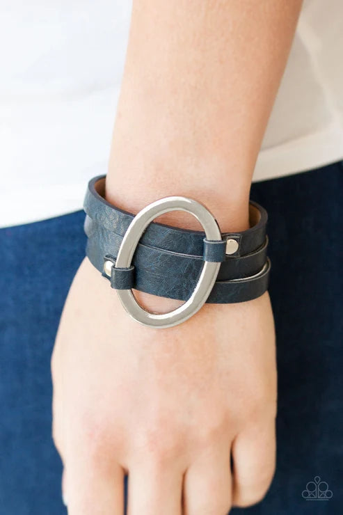 Paparazzi ♥ Cowgirl Cavalier - Blue ♥ Bracelet