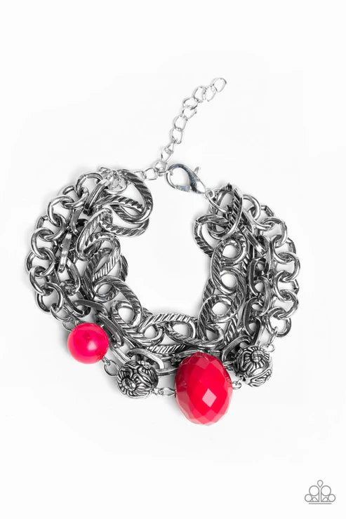 Paparazzi ♥ Mega Malibu - Pink ♥ Bracelet