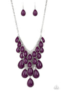 Paparazzi ♥ Shop Til You TEARDROP - Purple ♥ Necklace