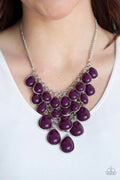 Paparazzi ♥ Shop Til You TEARDROP - Purple ♥ Necklace