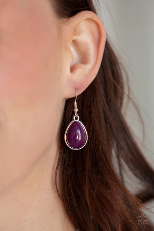 Paparazzi ♥ Shop Til You TEARDROP - Purple ♥ Necklace