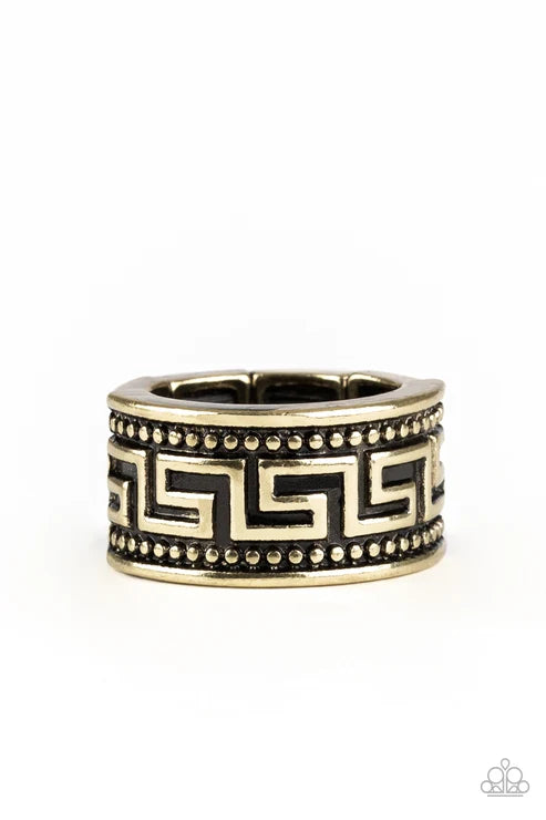 Paparazzi ♥ Tycoon Tribe - Brass ♥ Ring