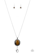 Paparazzi ♥ Stone Aura - Brown ♥ Lanyard