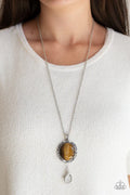 Paparazzi ♥ Stone Aura - Brown ♥ Lanyard