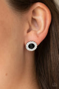 Paparazzi ♥ Floral Glow - Black ♥ Post Earrings