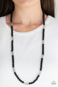 Paparazzi ♥ Girls Have More FUNDS - Black ♥ Necklace