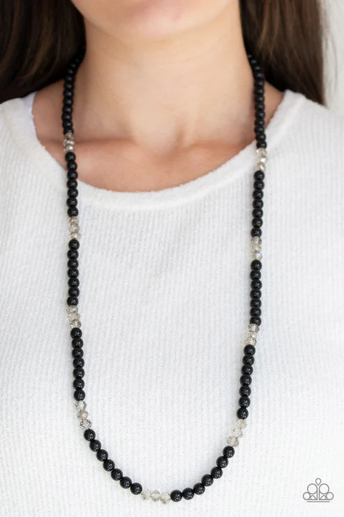 Paparazzi ♥ Girls Have More FUNDS - Black ♥ Necklace