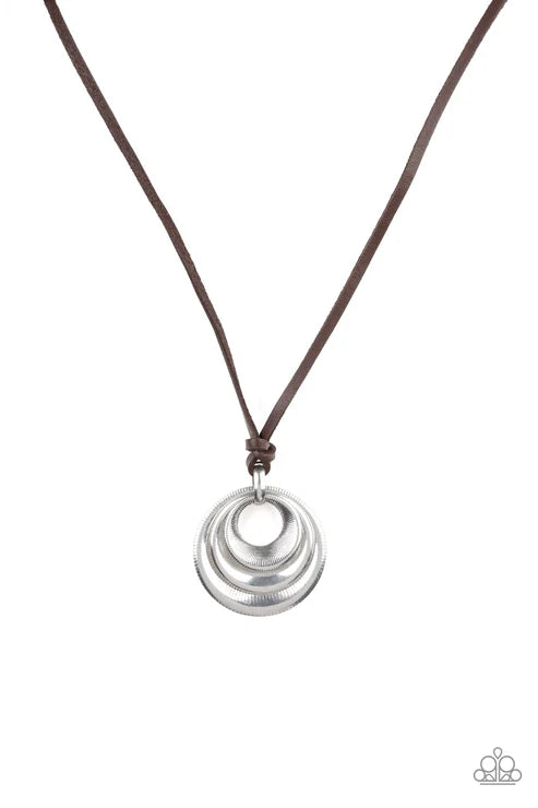 Paparazzi ♥ Desert Spiral - Silver ♥ Necklace
