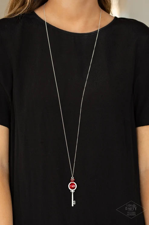Paparazzi ♥ Unlock Every Door - Red ♥ Necklace