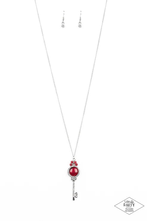 Paparazzi ♥ Unlock Every Door - Red ♥ Necklace