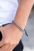 Paparazzi ♥ Sideline - Silver ♥ Mens Bracelet