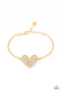 Paparazzi ♥ Heart-Stopping Shimmer - Gold ♥ Bracelet