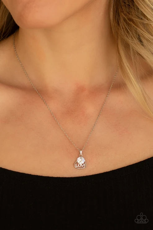 Paparazzi ♥ Turn On The Charm - White ♥ Necklace