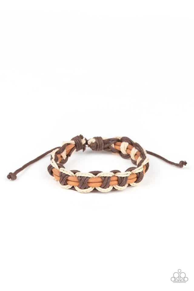 Paparazzi ♥ Dont WEAVE Me Hanging - Brown ♥ Bracelet