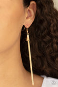 Paparazzi ♥ Shimmery Streamers - Gold ♥ Earrings