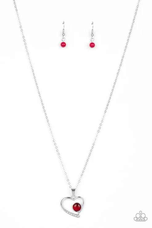 Paparazzi ♥ Heart Full of Love - Red ♥ Necklace