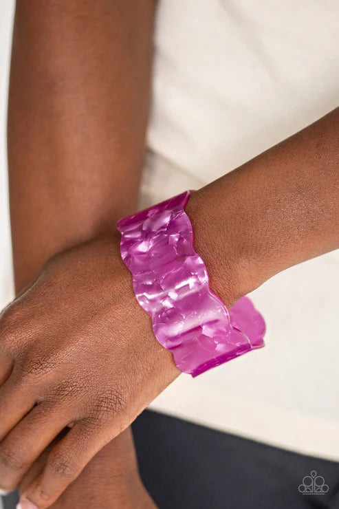 Paparazzi ♥ Retro Ruffle - Purple ♥ Bracelet