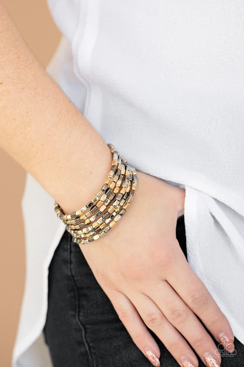 Paparazzi ♥ Stunningly Stacked - Multi ♥ Bracelet