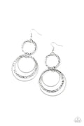 Paparazzi ♥ Eclipsed Edge - Silver ♥ Earrings