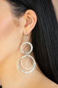 Paparazzi ♥ Eclipsed Edge - Silver ♥ Earrings