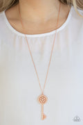 Paparazzi ♥ Keeping Secrets - Copper ♥ Necklace