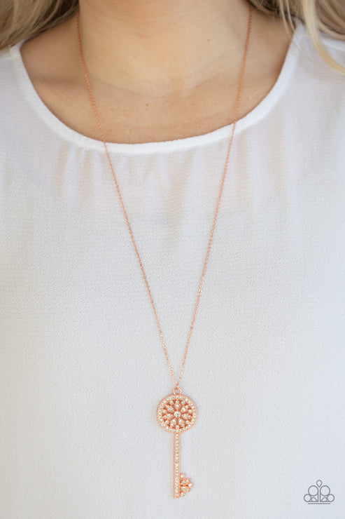 Paparazzi ♥ Keeping Secrets - Copper ♥ Necklace