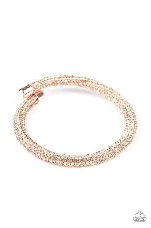 Paparazzi ♥ Stageworthy Sparkle - Rose Gold ♥ Bracelet