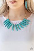 Paparazzi ♥ Tusk Tundra - Blue ♥ Necklace